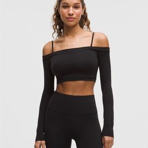 Lululemon Wunder Train Off-Shoulder Long-Sleeve Shirt NWT
